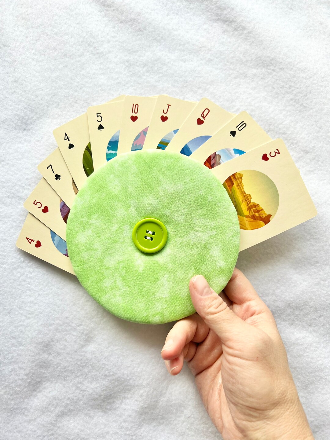 Holder for Playing Cards, Card Playing Gifts, Neon Green Playing Card