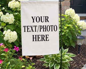 Custom Photo Garden Flag, Personalized Double Sided Yard Flag 12x18 Inch,Family Memorial Outdoor Decor Gift