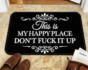 Funny Floor Mat Doormat, This Is My Happy Place, Entryway Rug