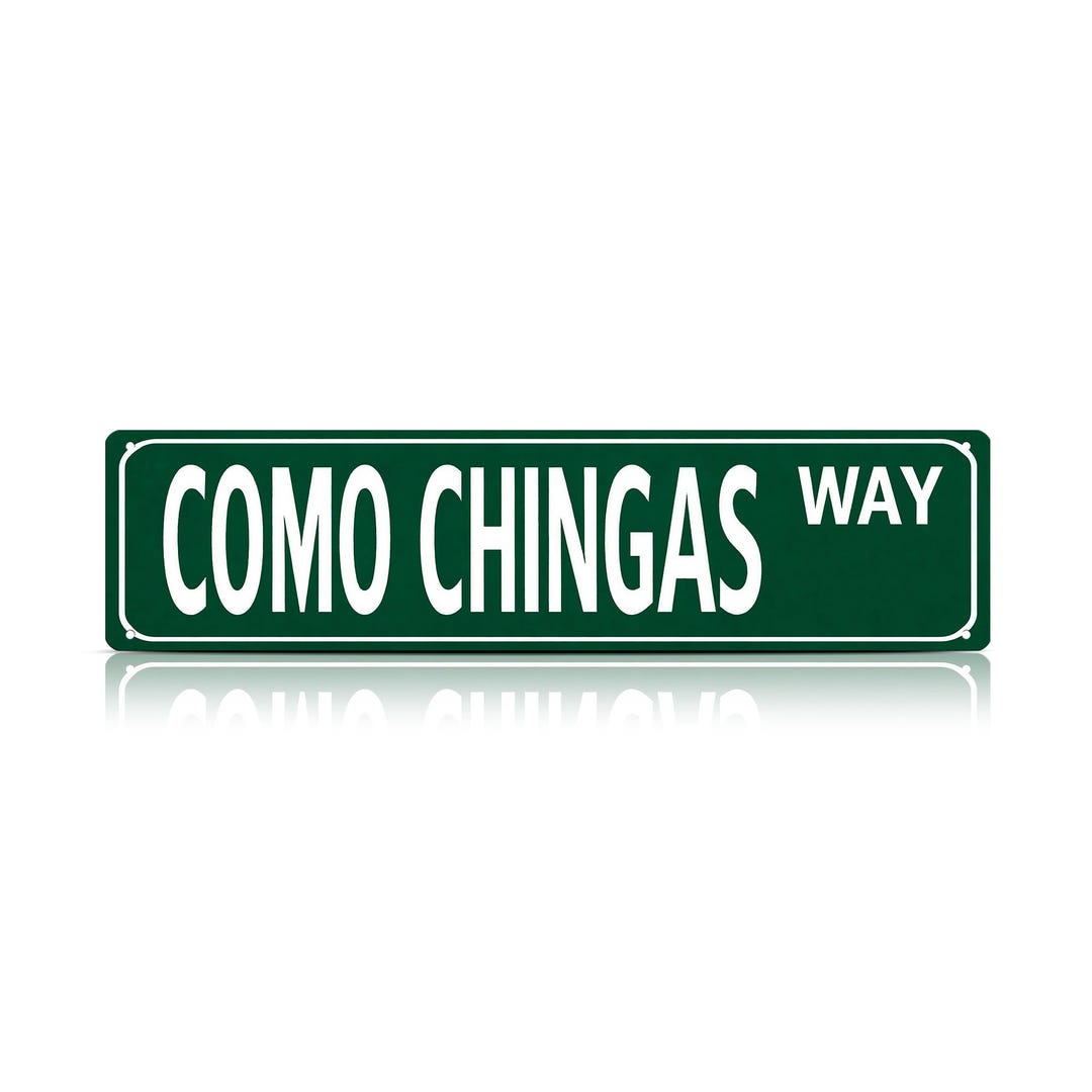 Funny Spanish Street Sign, Como Chingas Way Metal Wall Decor - Etsy
