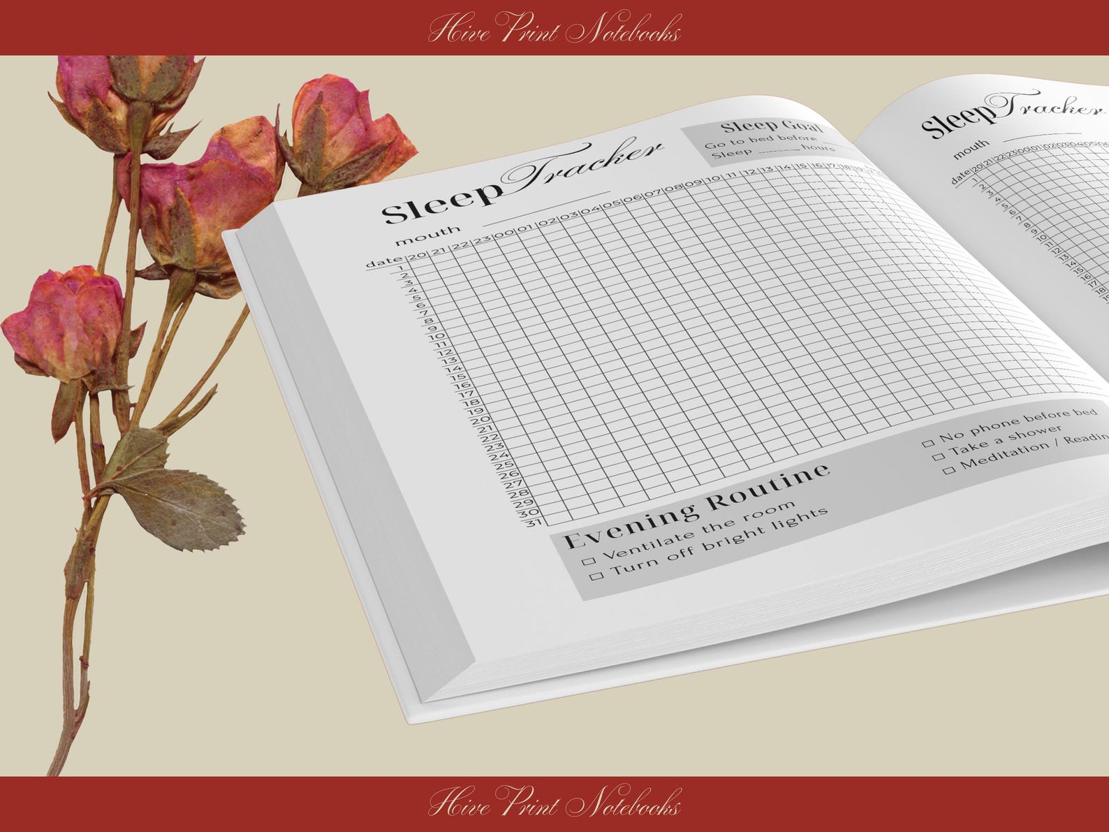 Sleep Tracker Printable | Monthly Sleep Log | Sleep Journal | A4 A5 ...