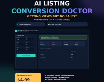AI Listing Conversion Rate Analyzer for Etsy Amazon eBay Shopify