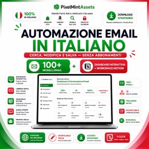 104+ Modelli Email Assistenza Clienti in Italiano |ダッシュボード Interattiva HTML + ワークスペースの概念 |アマゾン FBA Etsy Shopify