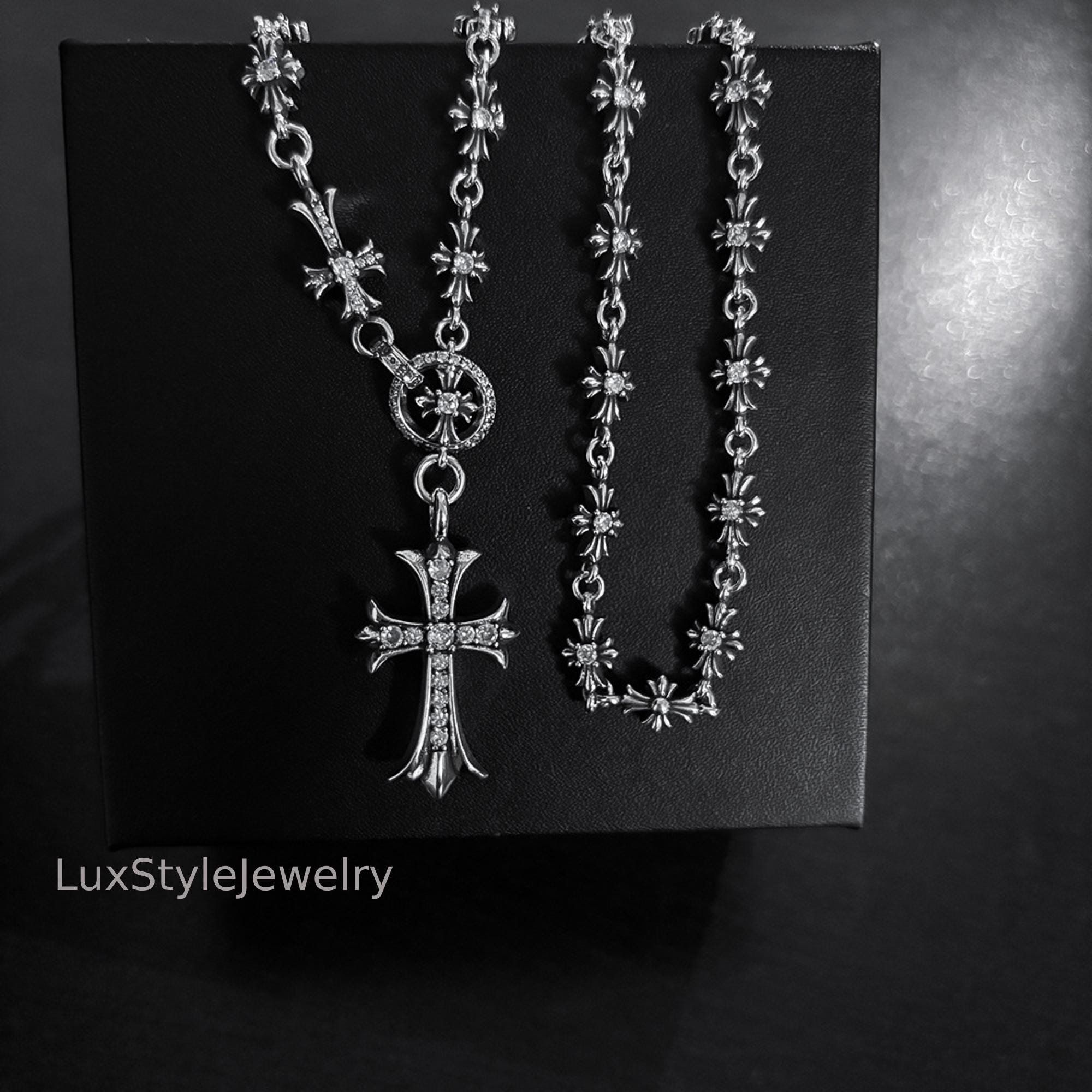 CHROME HEARTS ロザリオ ネックレス クロス Chrome hearts rosary necklace - Etsy 日本