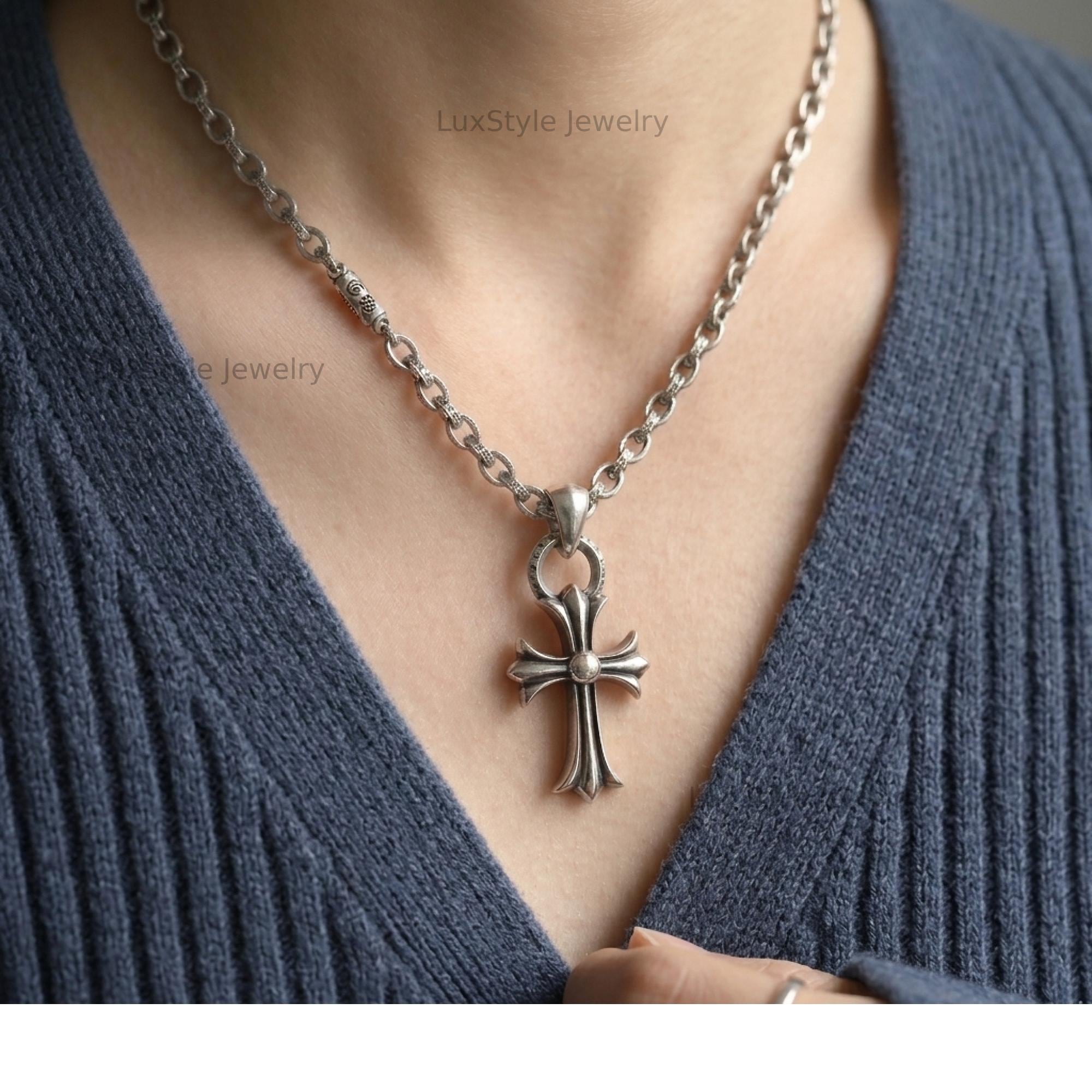 Chrome hearts cross necklace - Etsy 日本 Chrome hearts cross necklace - Etsy 日本