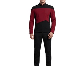 Uniforme de mando de Star Trek TNG – Traje de cosplay del Capitán Picard hecho a mano