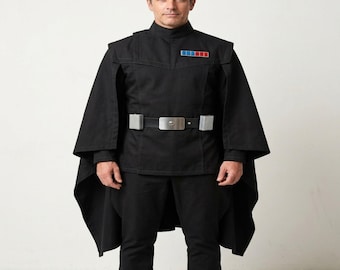 Uniforme de oficial galáctico imperial: traje táctico hecho a medida con capa.