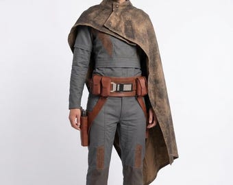 Volledig kostuum Bo-Katan Kryze | Set van kostuum, riem en poncho Mandalorian Nite Owl