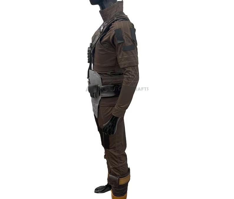 Traje de vuelo mandaloriano y cinturón de cuero - Cosplay completo de Din Djarin imagen 4