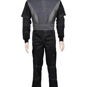 Traje de vuelo y chaleco antibalas negro de Mandalorian - Conjunto de cosplay de Mando de 3 piezas imagen 2