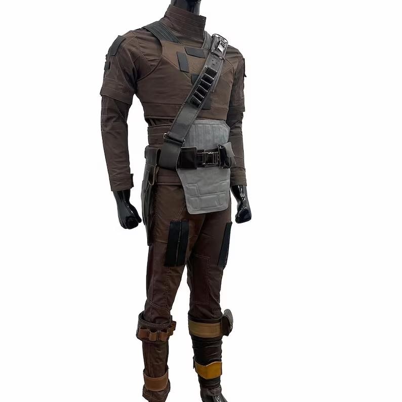 Traje de vuelo mandaloriano y cinturón de cuero - Cosplay completo de Din Djarin imagen 6