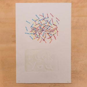 Multicolored Screen print on Paper