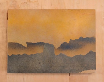 Camp Fallujah Aerosol Spray paint Painting on Board