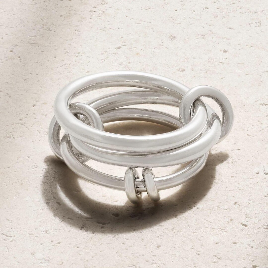 Stcakable Inerlockign Rings 925 Sterling Silver Multi Band Ring, Stackable Interlocking Design - Etsy