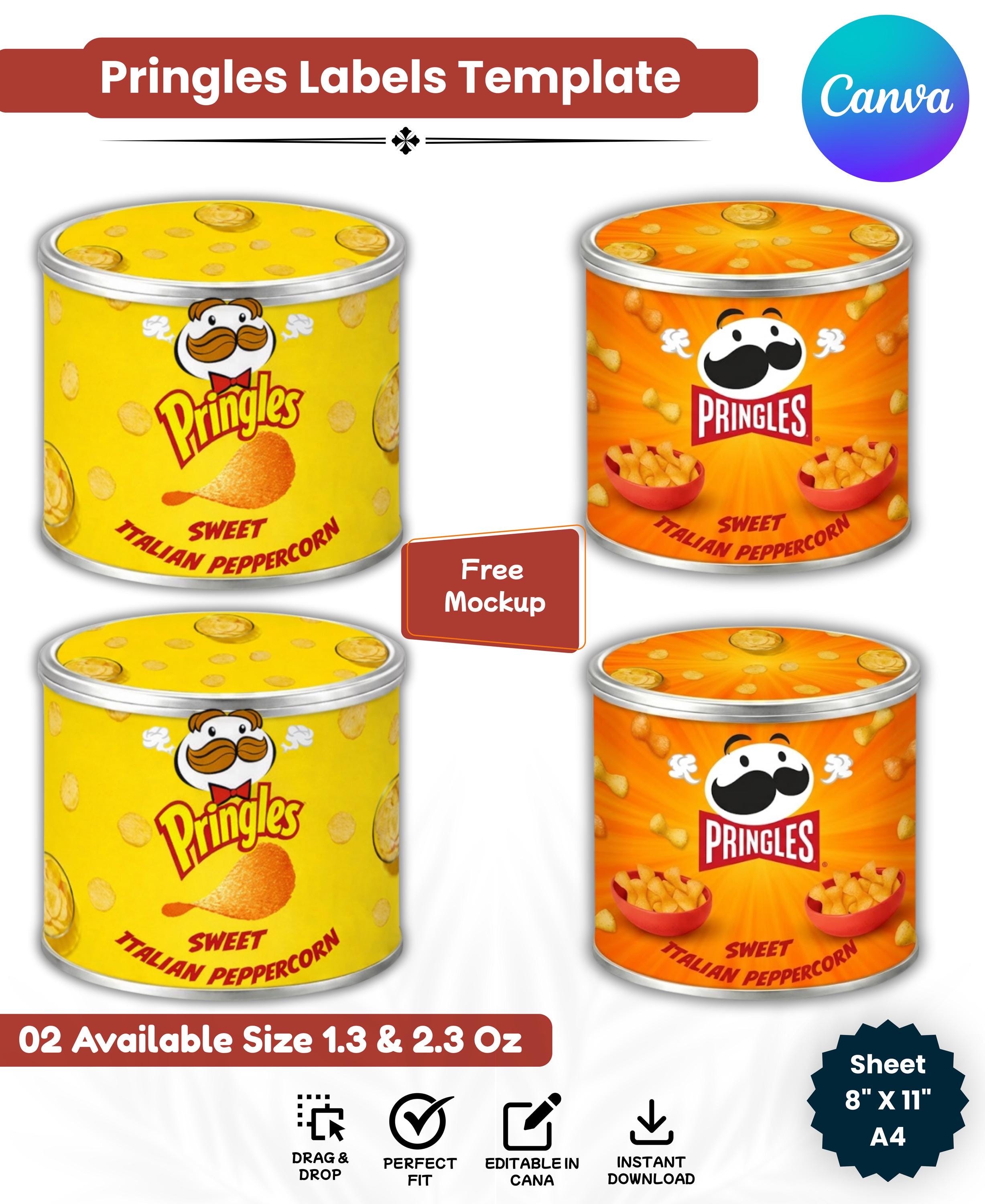 Pringles Label Template Canva Editable, Chip Can Wrapper Template ...