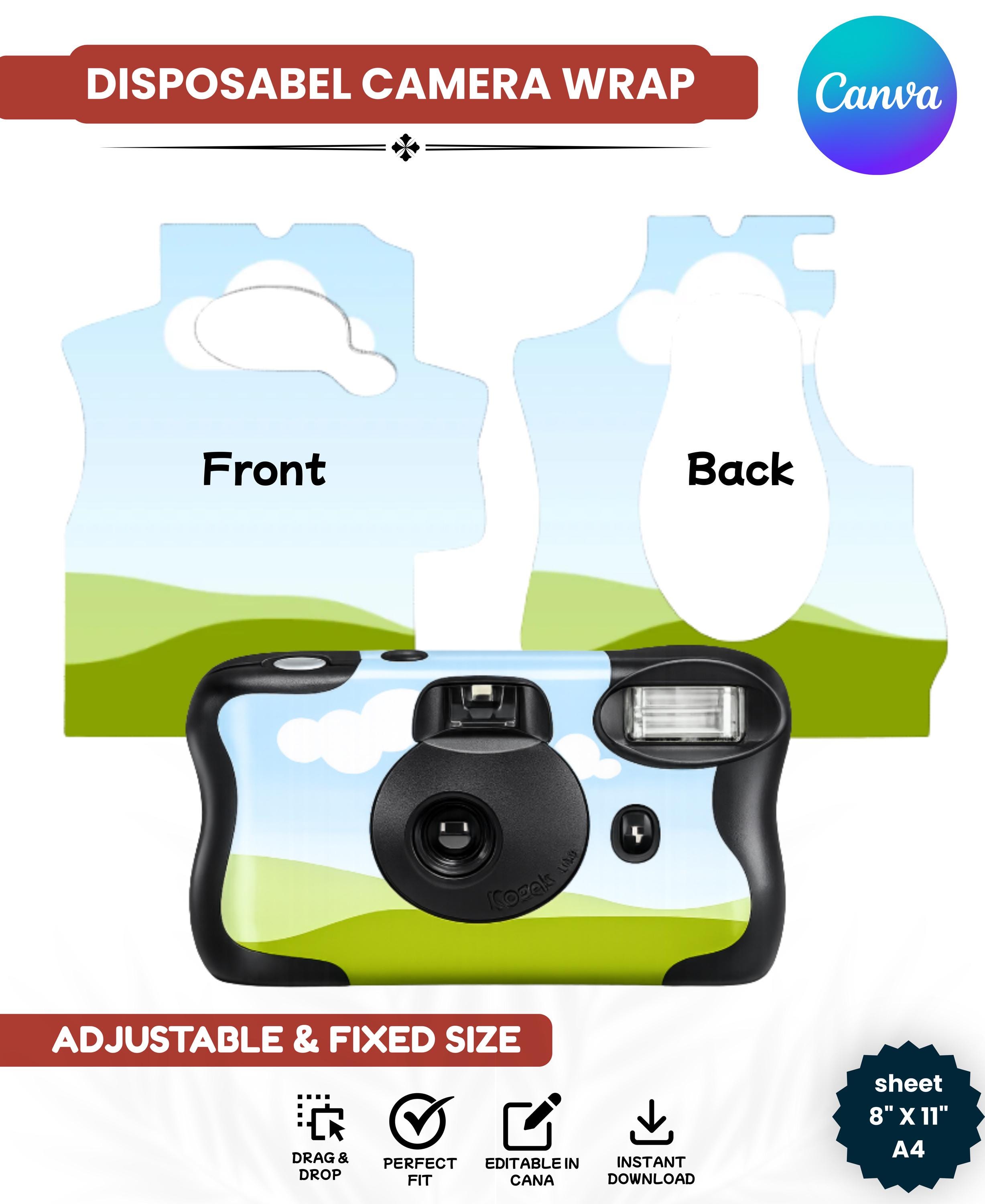 Disposable Camera Wrap Template, Editable Canva Camera Wrap Template ...