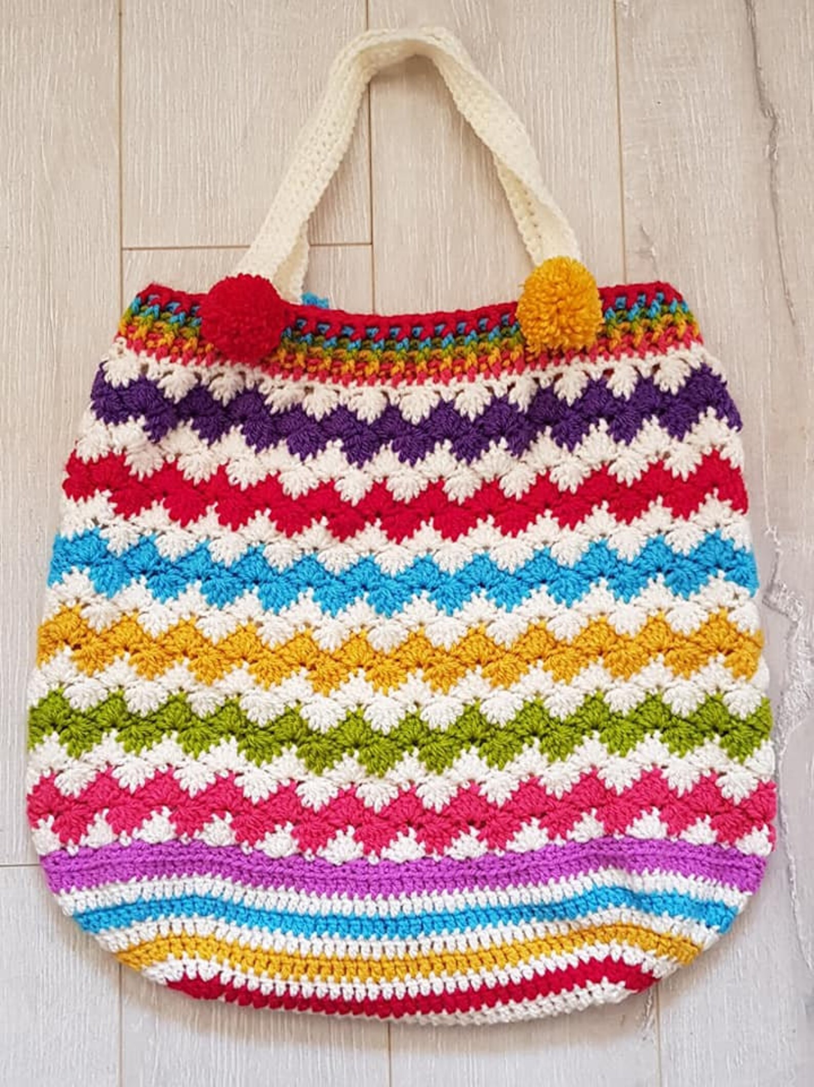 Crochet Wavy Bag PATTERN Written in English and American Etsy