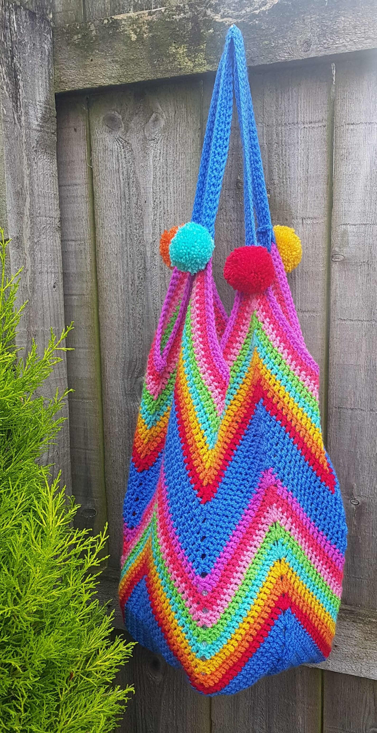 Crochet chevron bag pattern Etsy