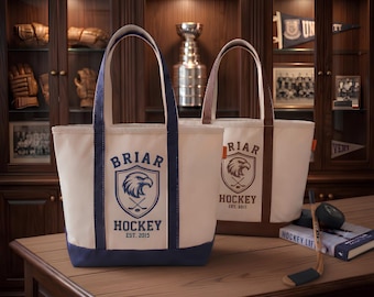 Briar Tote Printed Bag, Hockey Romance Reader Gift, Fictional College Bookbag