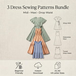 Linen Drop Waist Maxi Dress