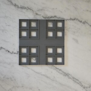 Center Baseplate with Center Roads – Dodo City 9.5"x9.5" Modular Tile for Z‑Scale Dioramas, Miniature City
