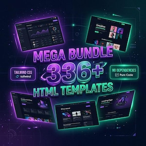 Mega 336+ HTML5 Website Templates Bundle
