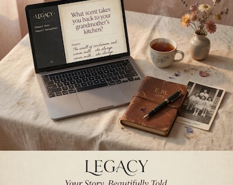Life Story Journal Digital | Guided Memory Book | Gift for Mom Dad Grandma | 64 Questions