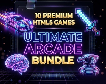 10 Browser Games Bundle | No Install Arcade Pack | HTML5 Game Collection | Digital Download