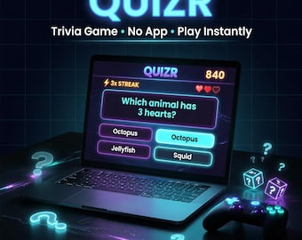 Trivia Quiz Game | 50 Questions 5 Categories | No App Needed | Fun Browser Game