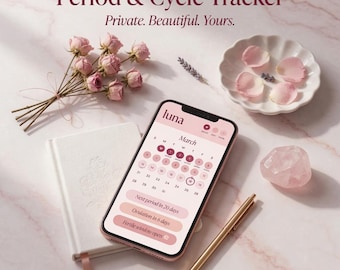 Period & Cycle Tracker | Ovulation Fertile Window | No App Needed | Browser Based | Digital Download