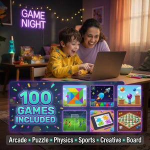 Paket med 100 HTML5-spel | Lägg till på din webbplats, blogg eller app | Fullständig källkod bild 3