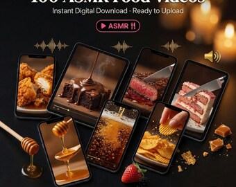 100 ASMR Food Cutting Videos | TikTok Reels & Shorts Ready | Content Creator Pack
