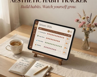 Habit Tracker | Daily Weekly Monthly | No App Needed | Browser Based | Digital Download