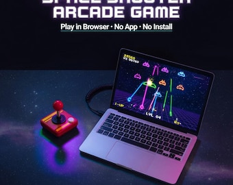 Space Shooter Arcade Game | Play in Browser | Retro Game | Digital Download