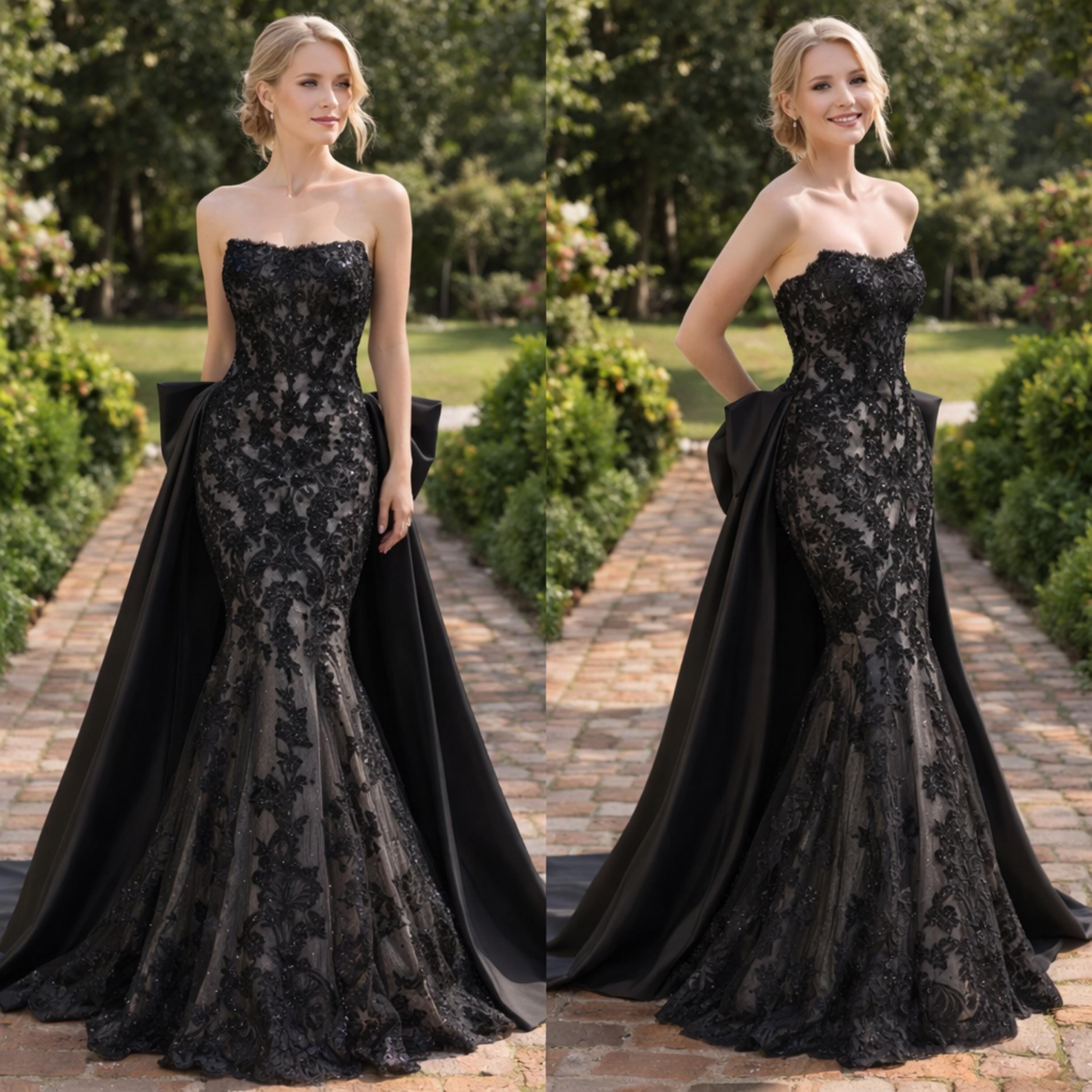 Black Gothic Wedding Dress, off Shoulder Sparkle Bridal Gown, Dark ...
