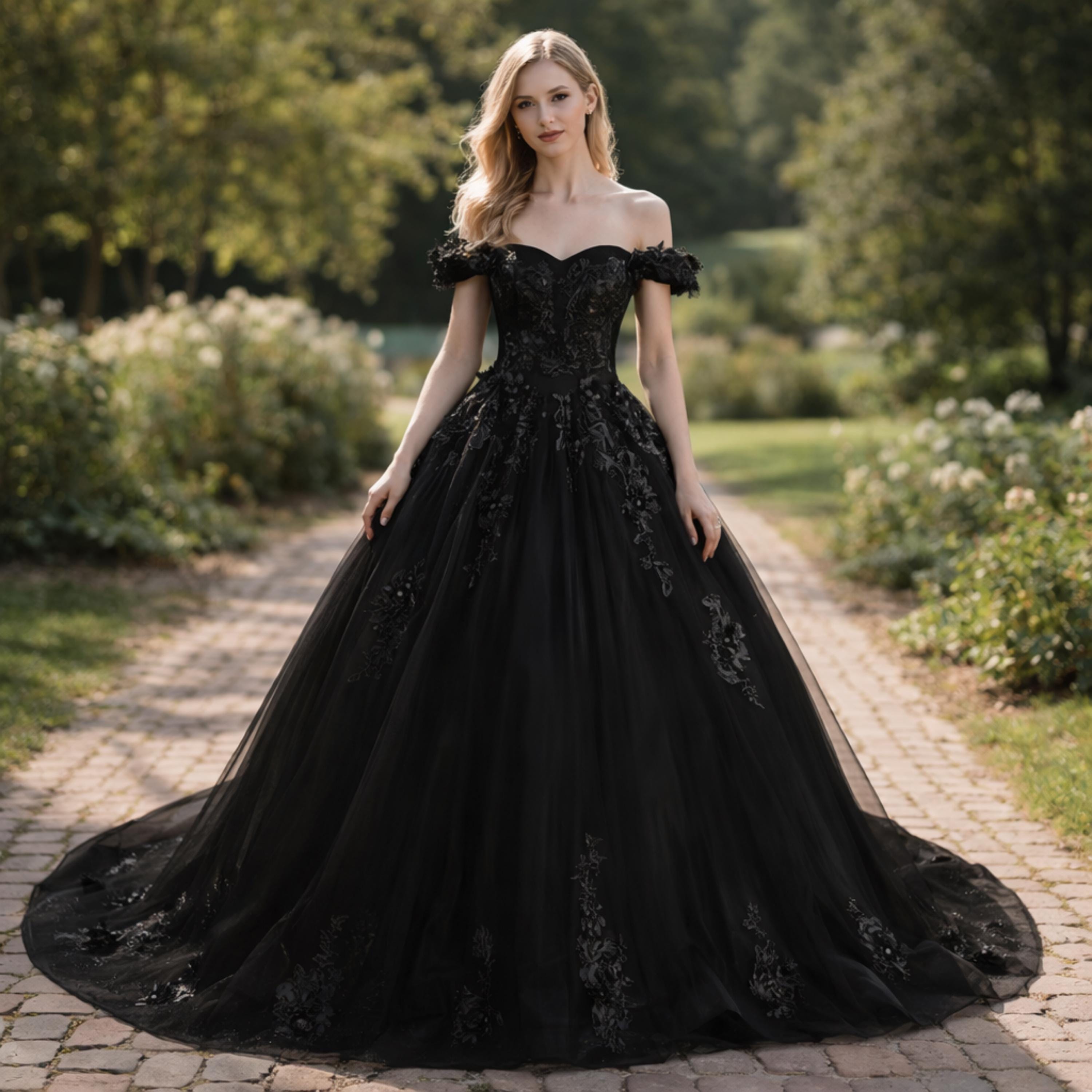 black lace dress flowy Imogen Dress in Moody Floral - Size Inclusive main image 1