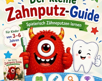 Toothbrushing routine | Dental care for kindergarten | Children's toothbrushing booklet PDF | 20 printable learning pages | Preschool | Montessori