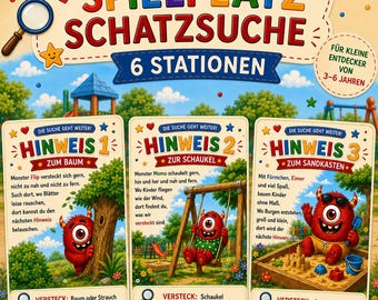 Monster Scavenger Hunt for Children 3-6 Years | Treasure Hunt for Children's Birthday Parties | Instant PDF Download | Outdoor Playground
