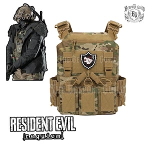 Resident Evil Hound Wolf Squad Tactical Vest + FREE Mask | Multicam Cordura Plate Carrier | Airsoft Gear & Cosplay Armor