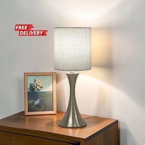 3 Way Touch Control Table Lamp Dimmable Bedside Desk Lamp Modern LED Nightstand Light