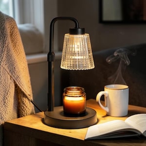 Dimmable Candle Warmer Lamp with Timer, Adjustable Height Wax Melt Warmer