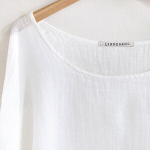 Linen tunic no 2, white, by Linnesand image 4