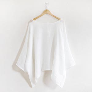 Linen tunic no 2, white, by Linnesand image 5