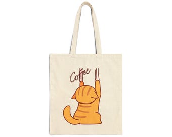 Borsa Tote Bag Gatto e Caffè