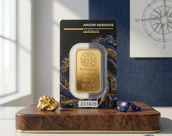 Argor-Heraeus 1 Unze Pure Gold Bar But 18K 999,9 mit Seriennummer