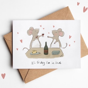 Tarjeta tamaño A6 Viernes estoy enamorado
