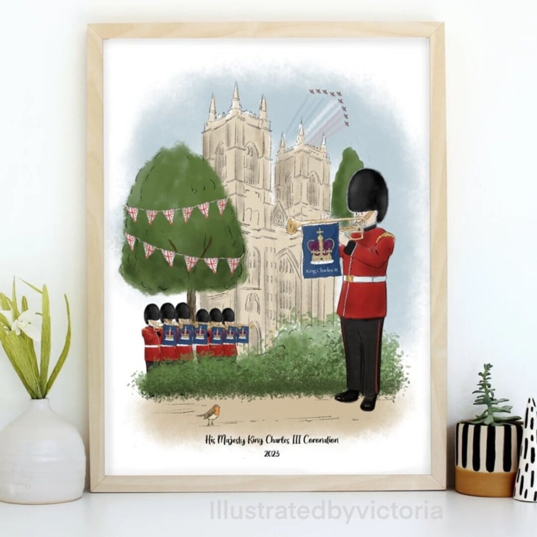 Impresión A5 de la celebración de la coronación del rey México