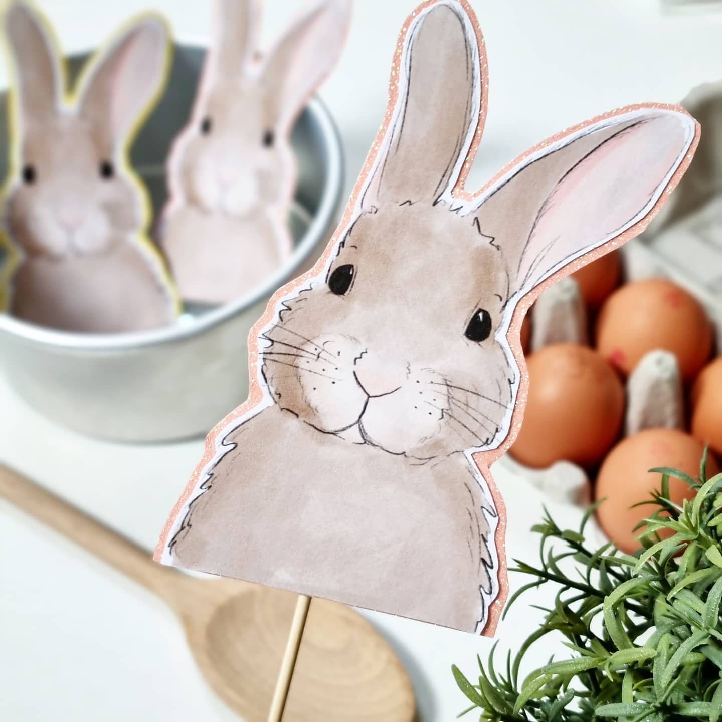 Bunny Cake Topper Etsy UK