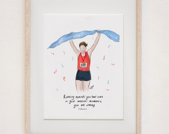 London Marathon A5 Personalised Print