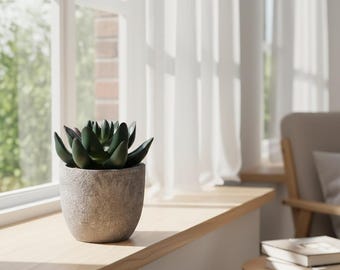 Mini Artificial Aloe Plant – Faux Succulent Desk Decor, Potted Bonsai Ornament